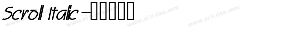 Scroll Italic字体转换